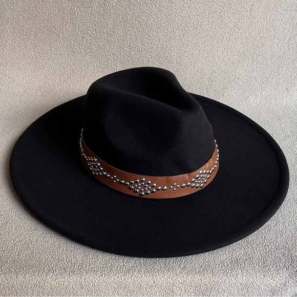 Accessories - Flat Wide Brim Vegan Rancher Panama Hat